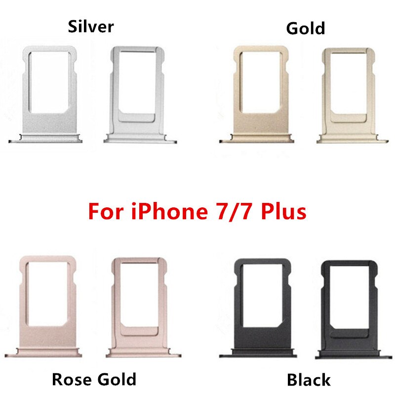 Pieza de reparación Nano Micro SIM Card Holder Tray Slot Adapter Socket para iphone 7 Plus