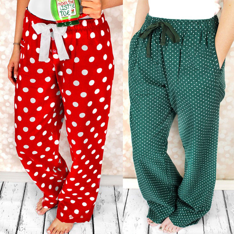 Women Men Pyjama Bottoms Cotton Long Pants Trousers Nightwear Sleep Bottoms Pajamas Pants