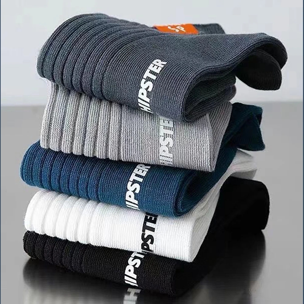 5 pares meias masculinas de alta qualidade primavera e outono engrossado respirável barco meias de corte baixo boca rasa meias casuais masculinas