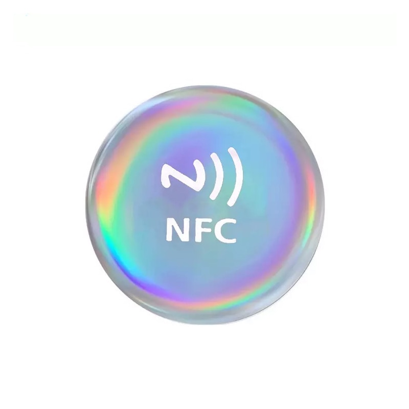 5 stück 144 Byte 13,56 MHZ Durchmesser 30mm Anti Metall NFC Ntag213 Epoxid Etiketten/Aufkleber Alle praktisch sozialen Teilen OneHop Schild