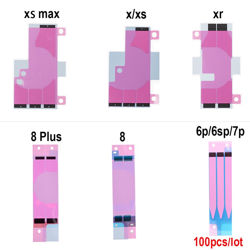 100 sztuk baterii naklejki samoprzylepne dla iPhone 11 12 Pro Max Mini X XR XS 5 6 6S 7 8 Plus 3M podwójna taśma Pull Trip wymiana kleju