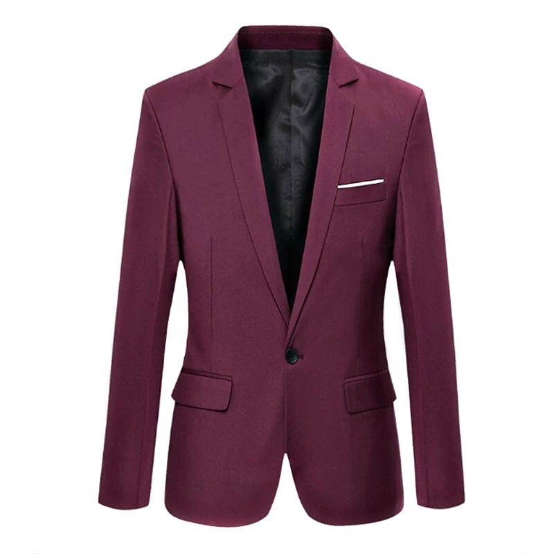 Brand Blazer British's Style casual Slim Fit suit jacket male Blazers men coat Plus Size 6XL CGU 88: Red / XXXL