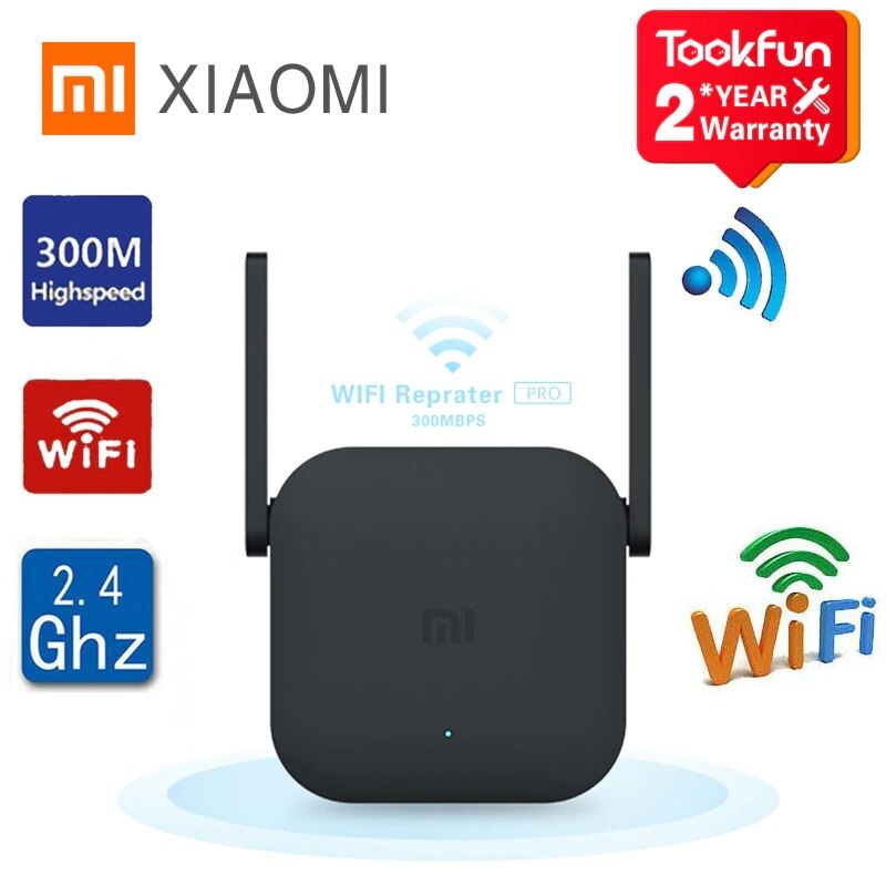 Xiaomi Wifi Router Versterker Pro 300M Netwerk Expander Repeater Signaal Overlay Wireless Range Extender 2 Externe Antennes