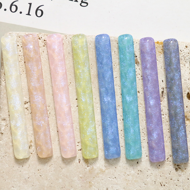 5 stücke verträumt sternenklar Himmel funkeln pulver holprigen lange streifen diy ohrringe haarnadel harz Flache Rückseite Cabochon Für DIY Schmuck, der