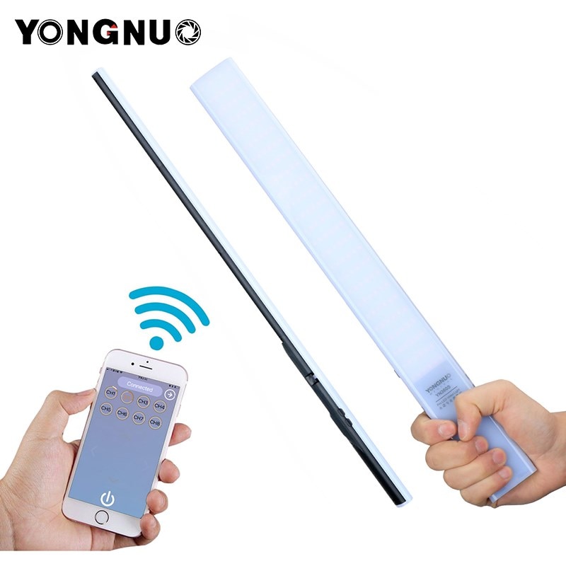 Yongnuo  yn360s ultra-tynd håndholdt ledet video lys 3200k to 5500k telefon app kontrol ledet lyspind til bryllupsfotografering