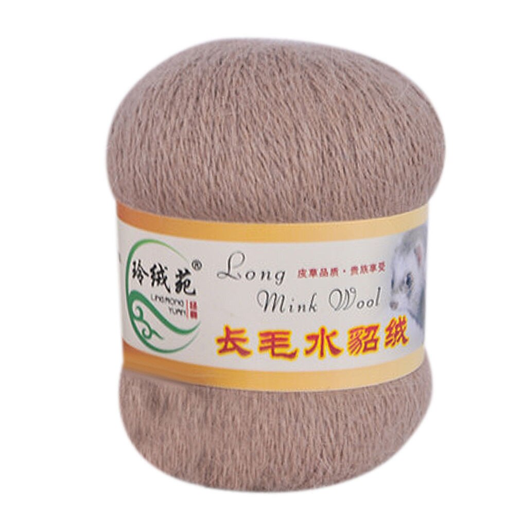 DIY Pano Tecido 50g/bola de Pelúcia Fina Cachecol de Tricô Mão-de malha de Fios Macio Fio de Crochê Mão de Costura fios de inverno Xale: Camel
