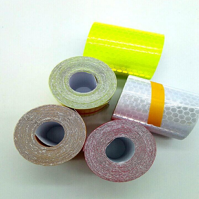 Cinta adhesiva reflectante para coche, de seguridad, cinta de advertencia impermeable, tira reflectora, pegatina protectora, película reflectante