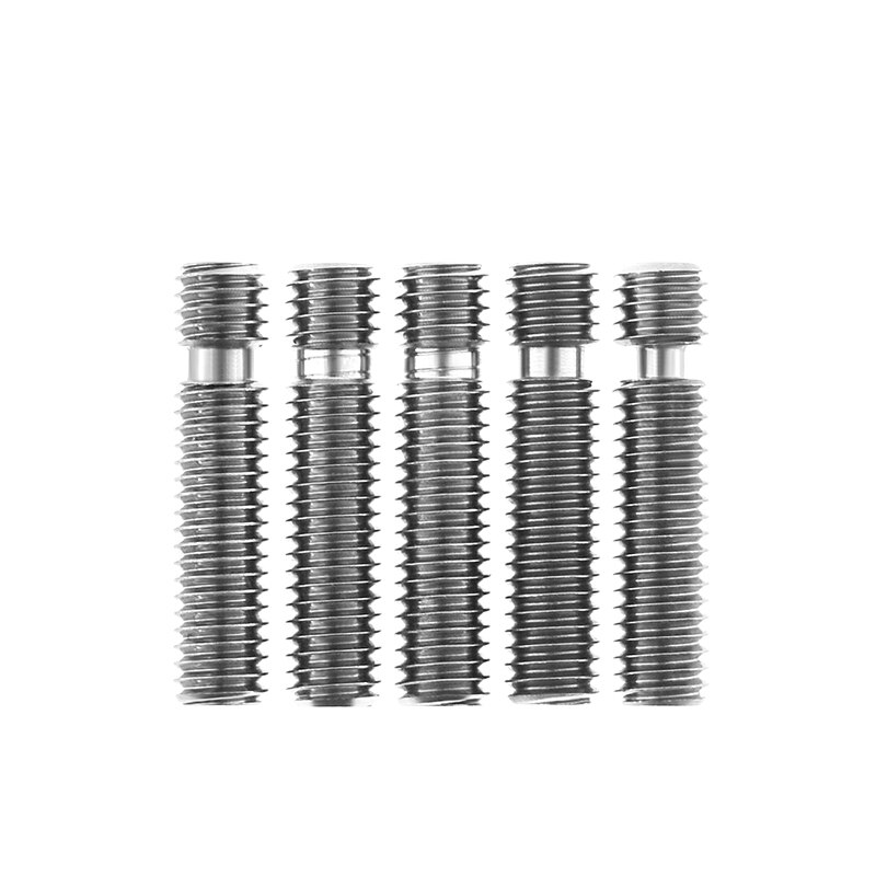 5 Stück M6 Düsenhals – Edelstahl & PTFE, 40 Mm, Für MK8 Extruder, 1,75 Mm Filament