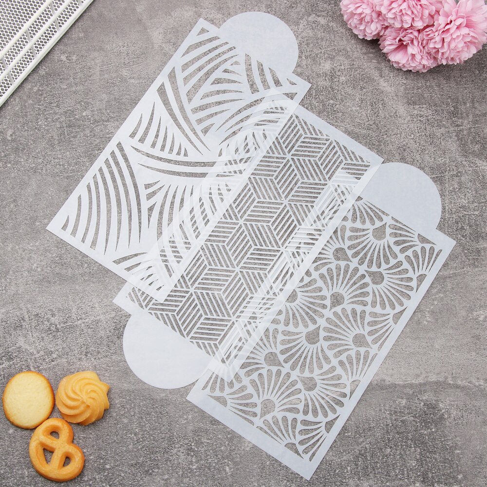 Stencil per maglie per torta fondente in stile fai-da-te strumento per decorare goffratura stampo per Spray in plastica modello di biscotti vuoti per matrimoni strumenti di cottura