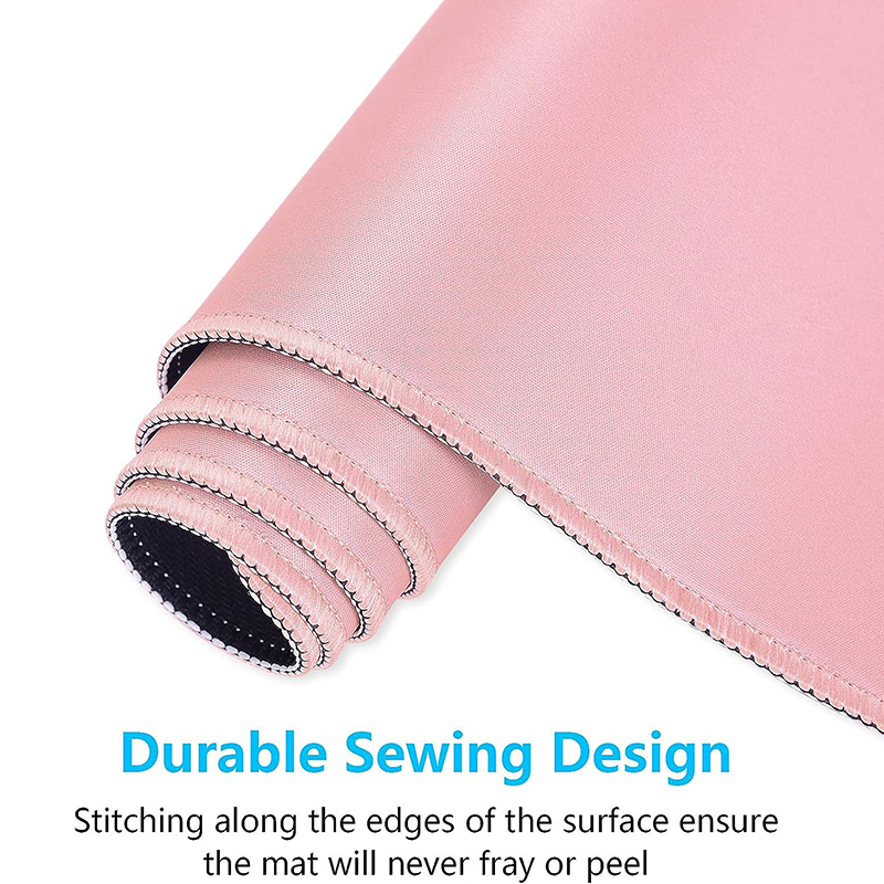 Alfombrilla de ratón para ordenador portátil, alfombrilla de escritorio minimalista rosa grande para oficina para mujer, alfombrilla de ratón para juegos Xxl de 3MM, parte inferior de goma antideslizante