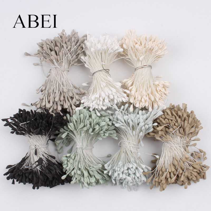 5mm 350pcs Kunstmatige Bloem Stamper Handgemaakte Kous Bloem Materiaal Matte Meeldraden voor Wedding Plakboek Cake Decoratie