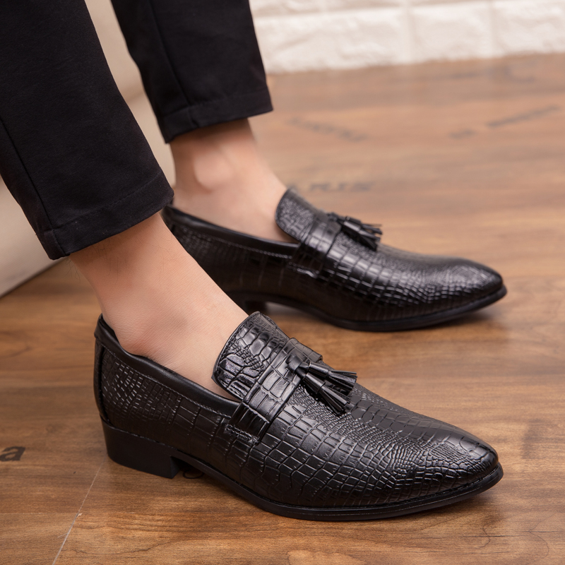 Guderian märke herrskor italienska tofs läderskor för män oxfords bröllopsskor zapato formell hombre cuero