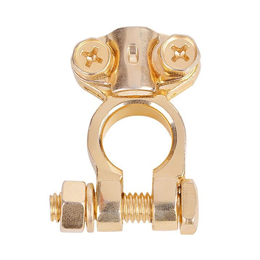 Car Battery Terminal A Pair Positive Negative Electrode Pure Brass Truck Bolt Terminals Connector