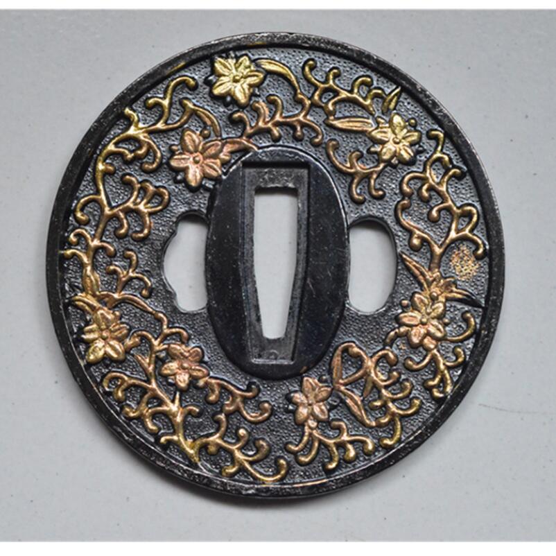 Nice Alloy Flower Guard Tsuba For Japanese Samurai Katana Sword Wakizashi Katana Alloy Hand/Guard Tsuba