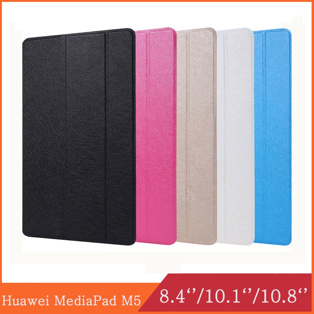 Funda Huawei Mediapad M5 Lite 8.4 10.1 10.8 Pro SHT-AL09/W09 CMR-AL09 /W09 BAH2-W19 / L09 Pu Leer flip Back Cover Tablet Case