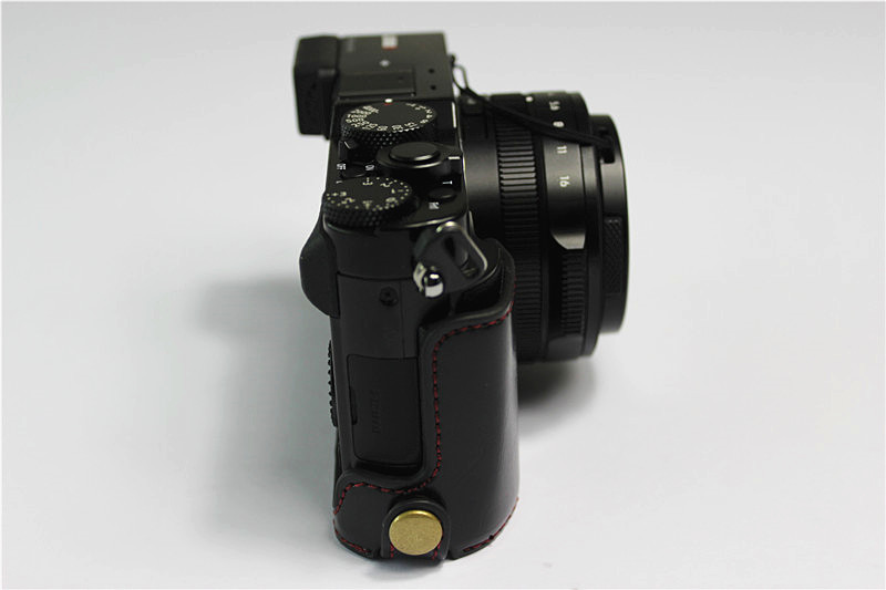 Pu Lederen Half Case Cover Voor Panasonic LX100II LX100M2 LX100 Mkii Camera Tas Shell Met Batterij Opening