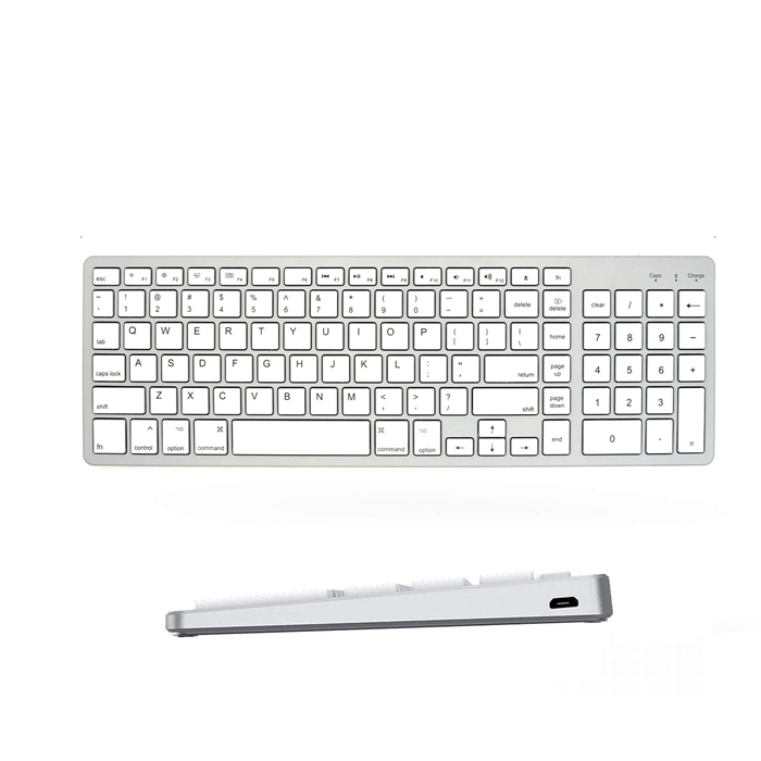 Multi-device Bluetooth wireless keyboard Tablet Wireless Keyboard Compatible Windows Mac OS iOS Android For Macbook Air iMac: White