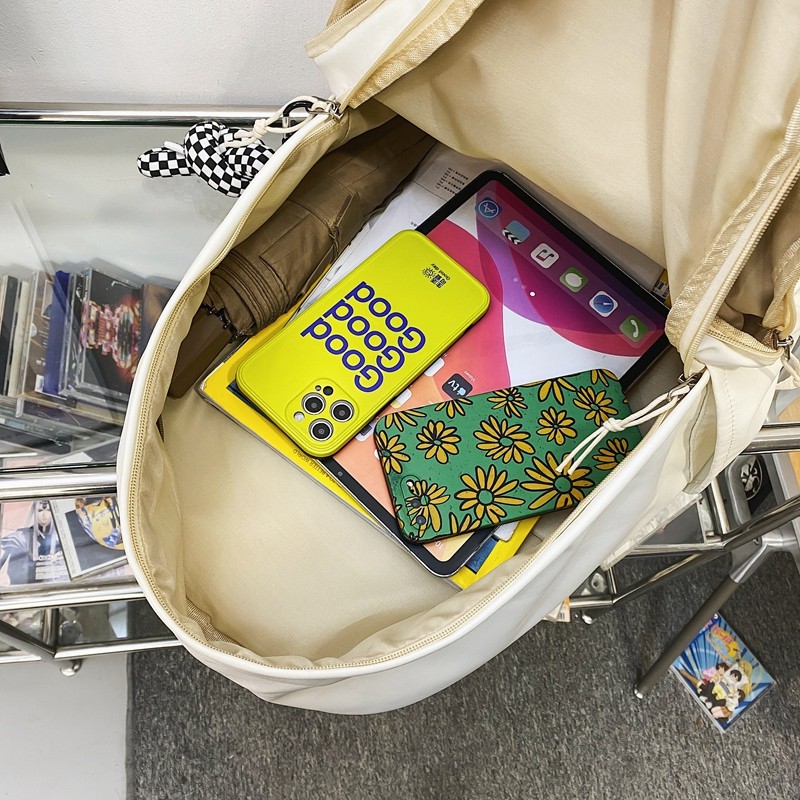 Trendiger damenrucksack mit Alphabet-drucken, mehrere fächer, schultasche für mädchen, wasserdichtes Nylon, Laptop-Rucksack, büchertasche 2022