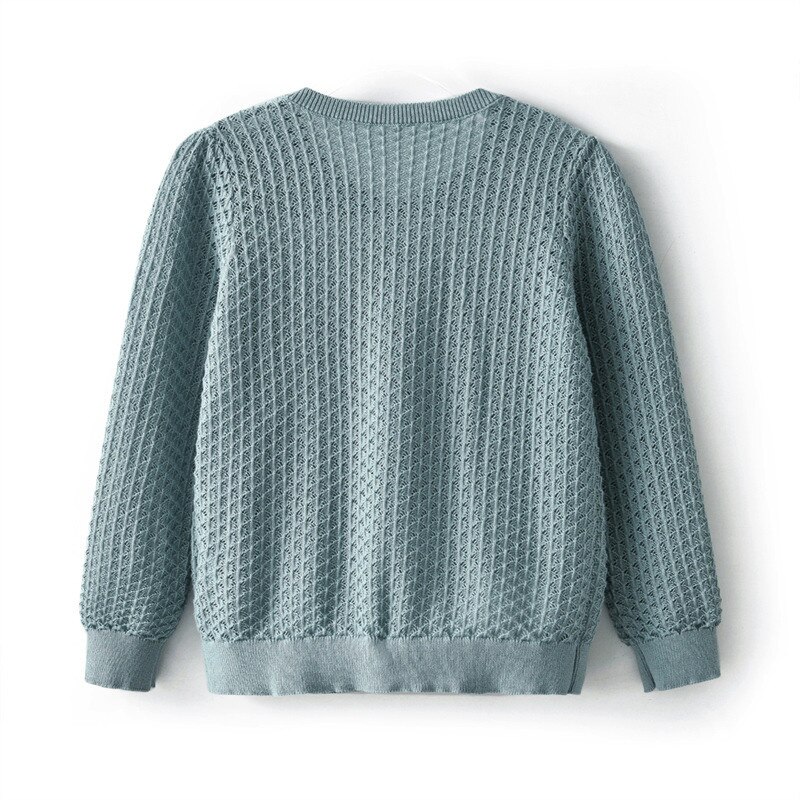 Clibeso-cárdigan de punto para niños y niñas, suéteres finos de manga larga, camisas con aire acondicionado, ropa de vacaciones, verano, 2022