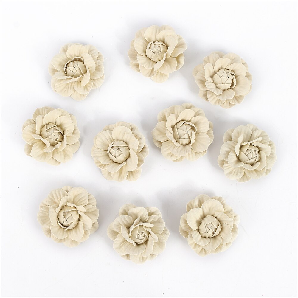 10Pcs Kunstmatige Milieuvriendelijke Bloem Microfiber Bloemen Hoofd Home Decor Wedding Garland Decoraties Diy Haar Corsage Accessoires
