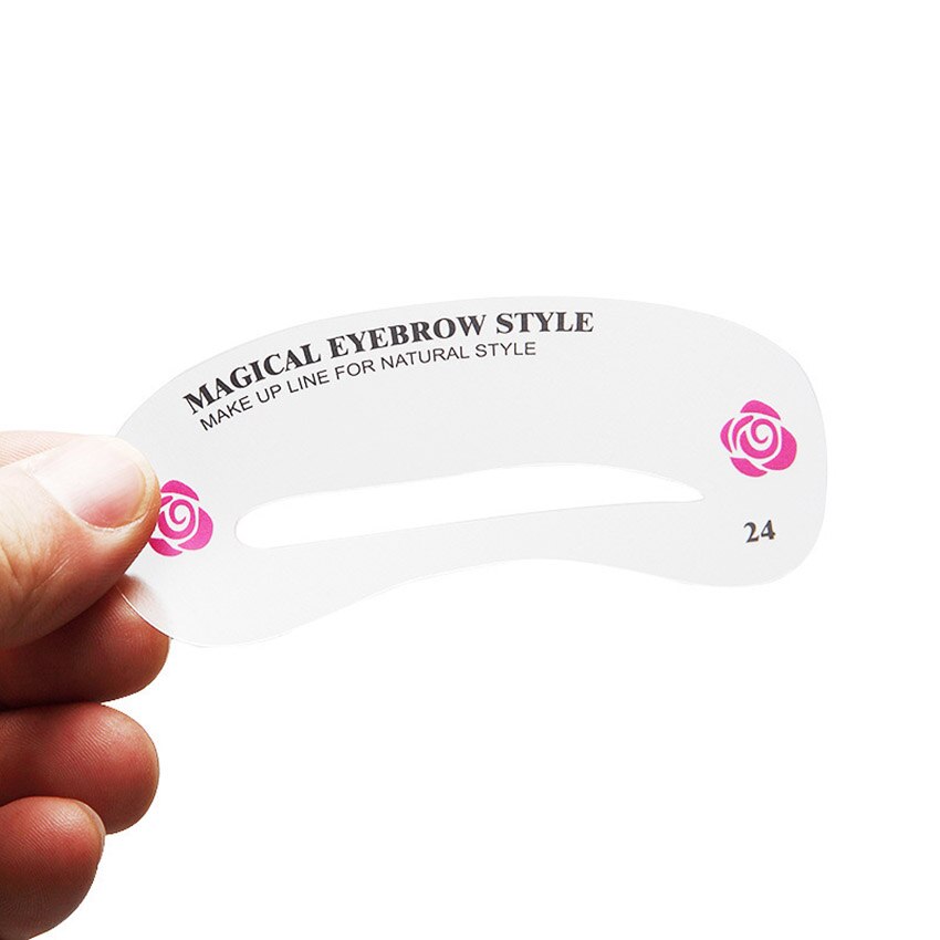 24 Styles Eyebrow Stencils, Eyebrow Template, DIY Grooming Eyebrow Shaping Kit, Reusable Eyebrow Stencil, Washable for Women