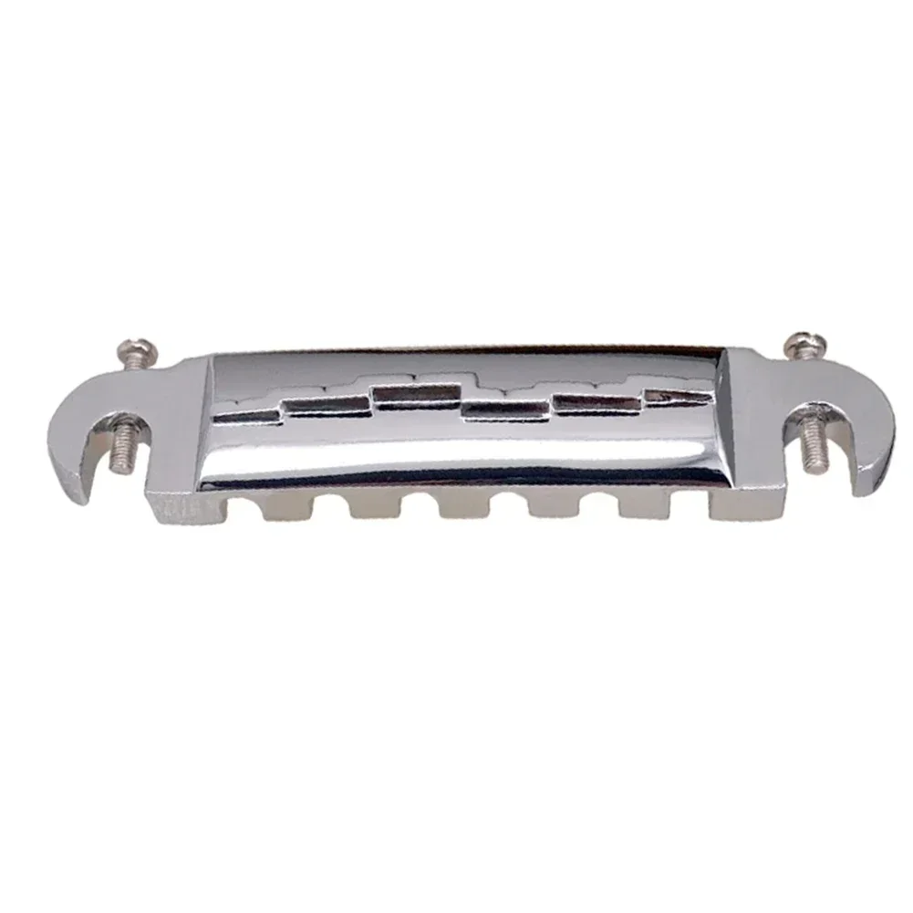 Gitarre Brücke Saitenhalter Mit Nieten Gitarre Kompensiert Grat umlaufend Kombination Brücke Saitenhalter Für Epi LP Instrument Teile