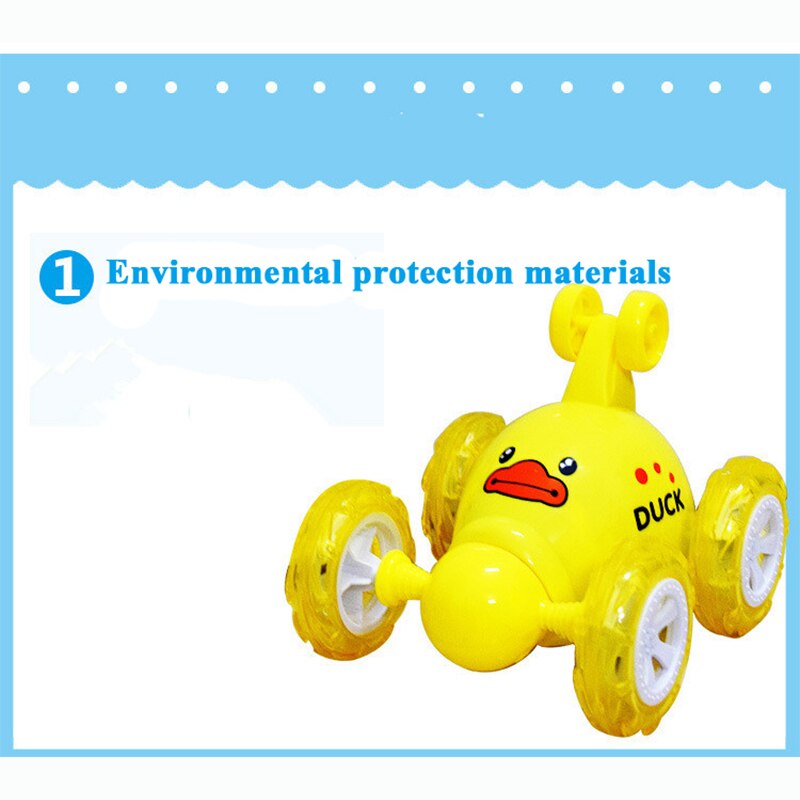 Tout dessin animé mignon Mini Led RC 360 Wheelie télécommande Radio contrôle Twister cascadeur voiture rouleau rotation roue véhicule moteur jouet