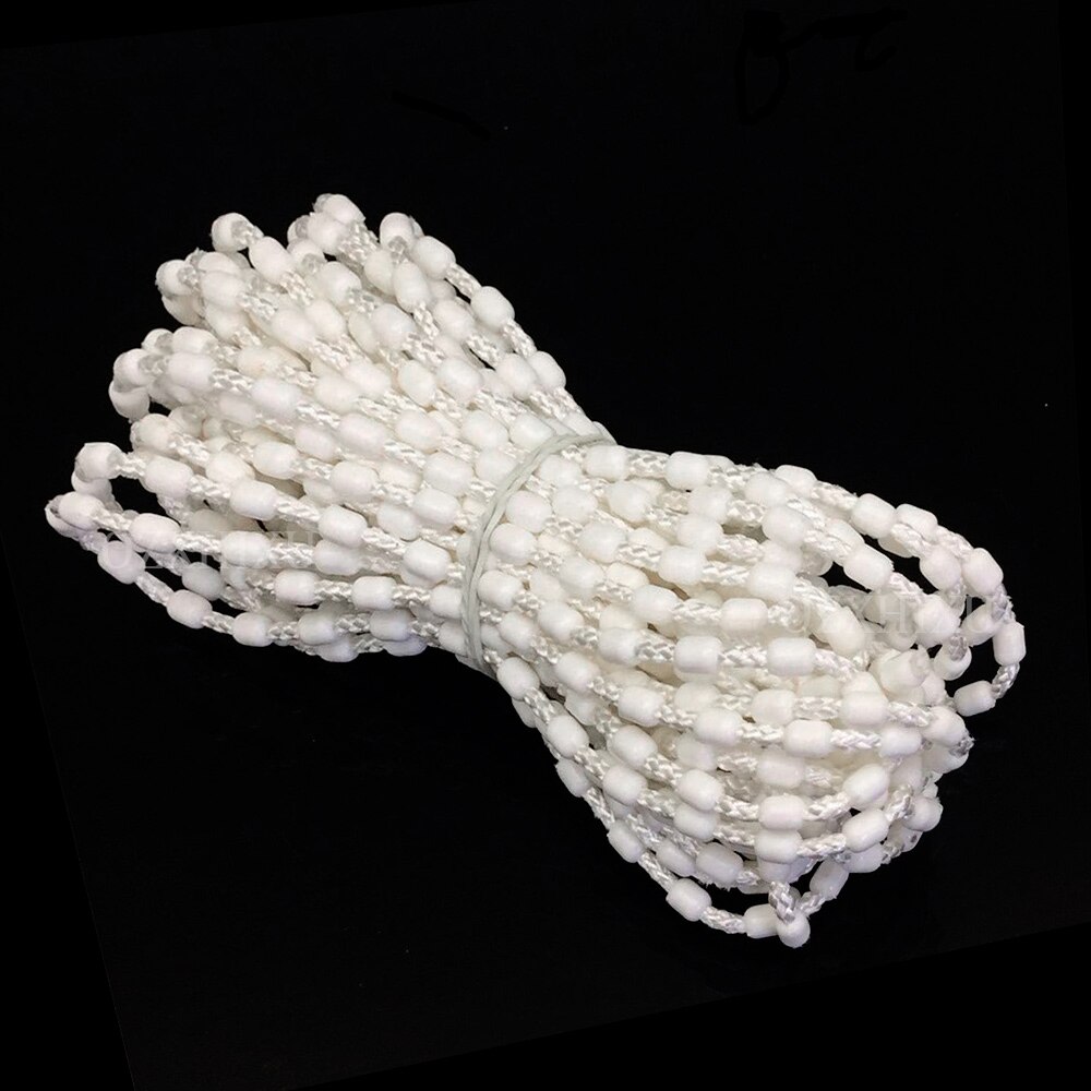 10 yards rullegardin og romersk skygge perlesnor med kjede i plast rullegardinkjede reparasjon, rullegardinperletau, blindperler: 7 / 5 yard