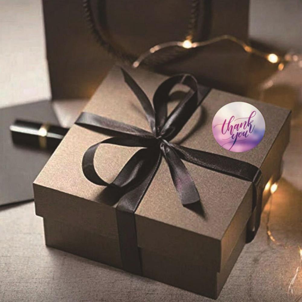 Gold Foil Thank You Stickers For Seal Labels 1 Inch Packaging Stickers Birthday Party Offer Stationery Sticker Top