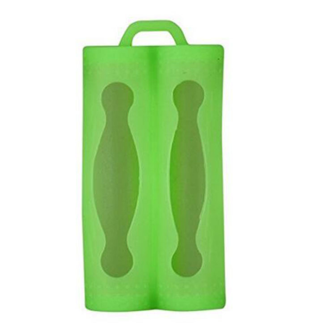 Double Battery Silicone Sleeve For 18650 Battery Protective Bag Battery Storage Boxes Anti-short Circuit Battery Cover Case: Green