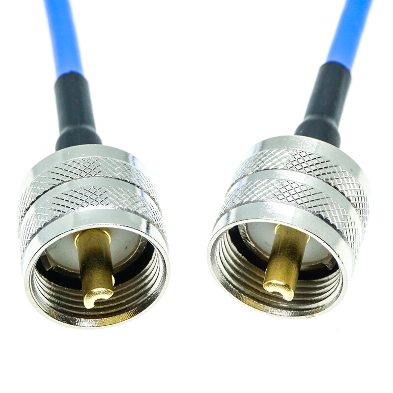 UHF male to UHF male PL259 connector RG402 RG-402 Semi Flexible Coaxial Cable 0.141&quot; 50ohm Blue