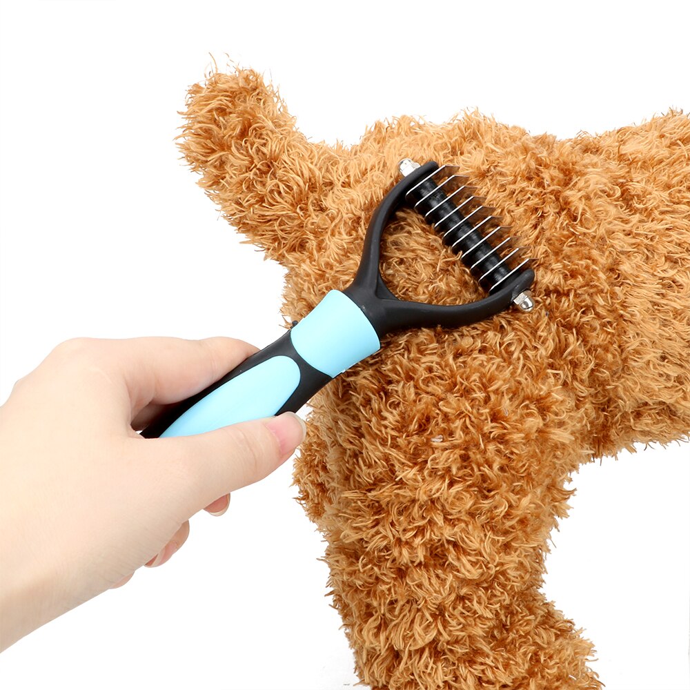 NICEYARD perro gato de eliminación de pelo peine perro cepillado y caída de pelo rastrillo cepillo para mascotas herramienta de aseo para mascota de cortador de nudos