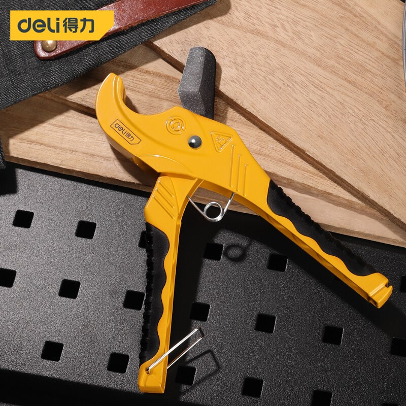 Deli Pipe Cutting Cutter Scissors Knife Tube Hose Scissor Pipe Cutter Plastic Pipes PVC/PPR Plumbing Tool Cutting Hand Tools