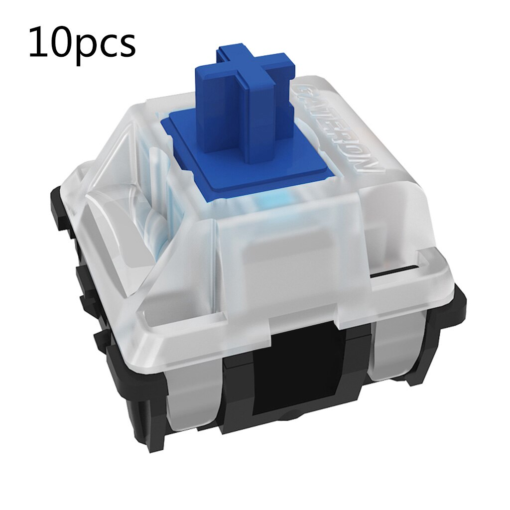 Gateron-interruptor óptico para reemplazar el Teclado mecánico, conmutador óptico GK61 SK64, azul, rojo, marrón, negro, amarillo, eje blanco: 10Pcs Blue