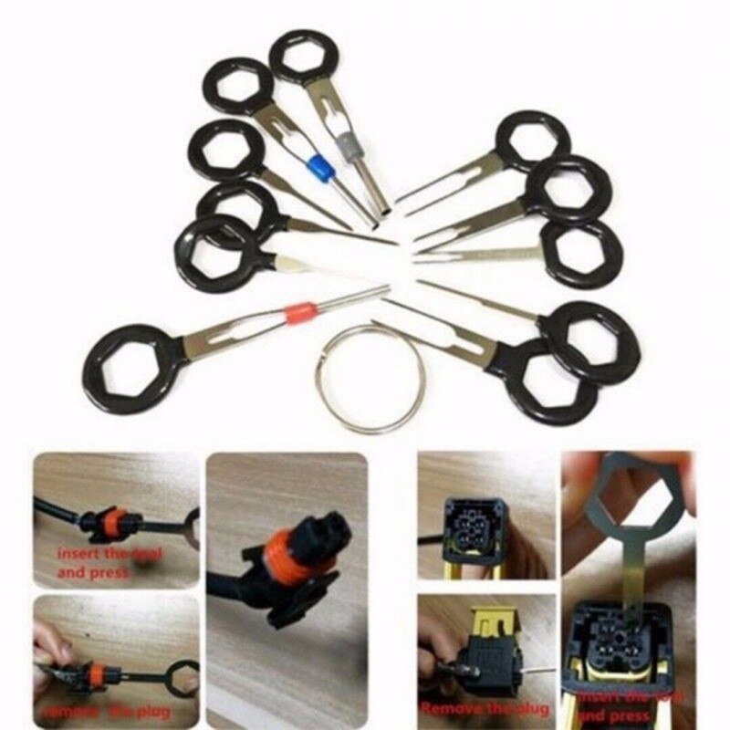 Auto Terminals Ejector Kit Needle Retractor Terminals Removal Key Tool Set Terminal Connector Removal Car Terminal Retractor