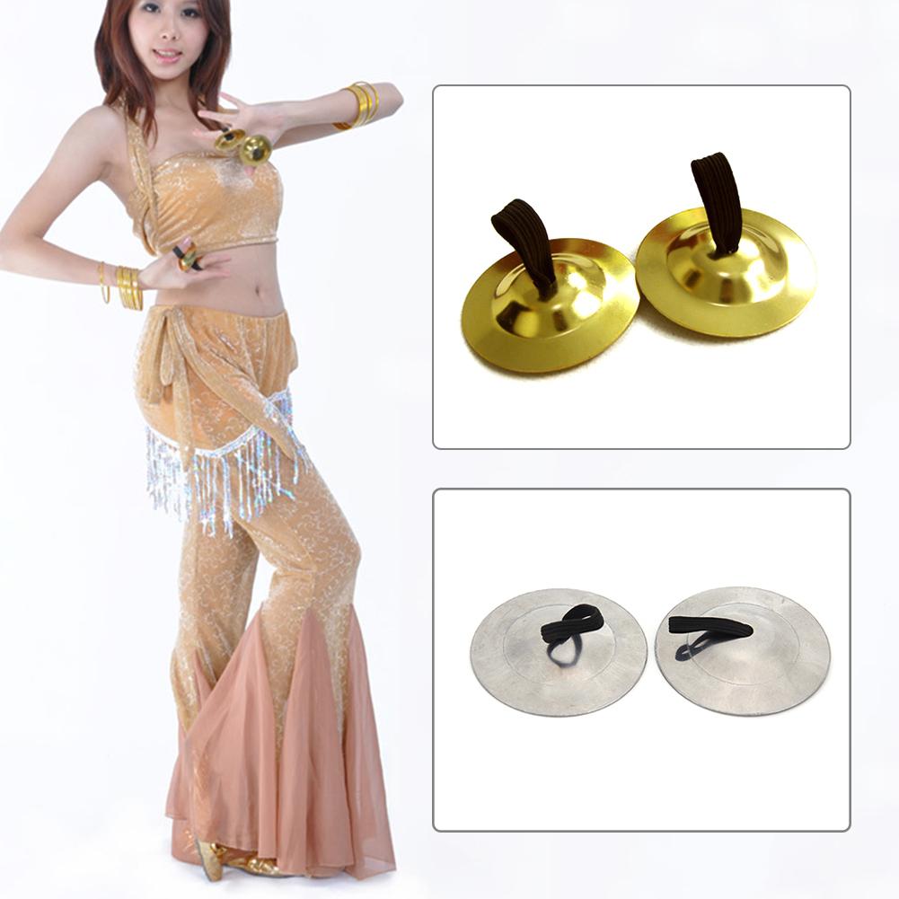 2pcs Belly Dance Finger Cymbals Mini Cymbal Middle East Percussion Cymbals Dancing Props Brass Percussion Instruments 5.3cm