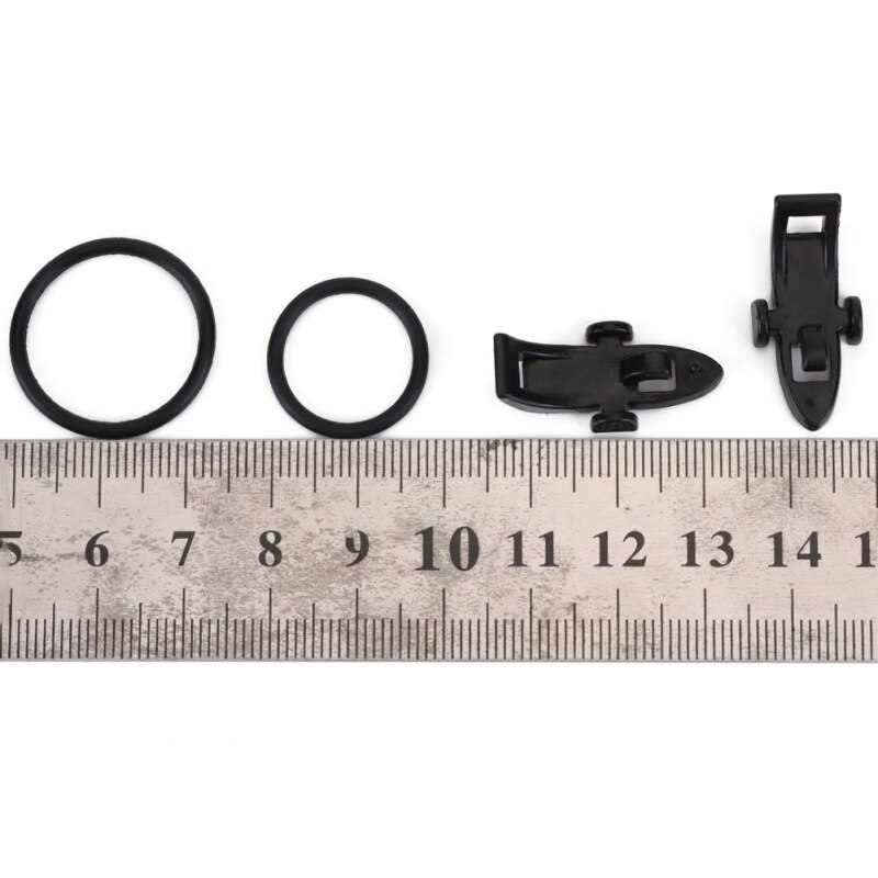 Porte-hameçon de pêche, support d'appât avec anneaux en caoutchouc pour canne à pêche, équipement Portable, accessoires fixes, 10 pièces