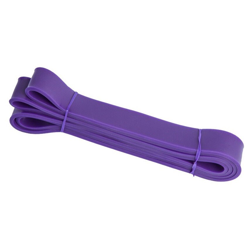 Krachttraining yoga spanband sport fitnessapparatuur revalidatietraining weerstandsband platte rubberen band: Paars