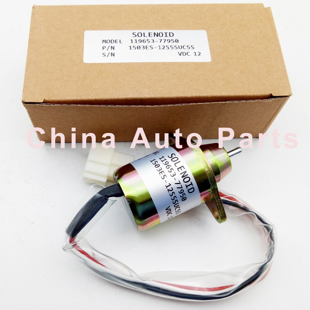 Fuel Shutoff Solenoid 1503ES-12S5SUC5S 119653-77950 119285-77950 12 volt for Engine