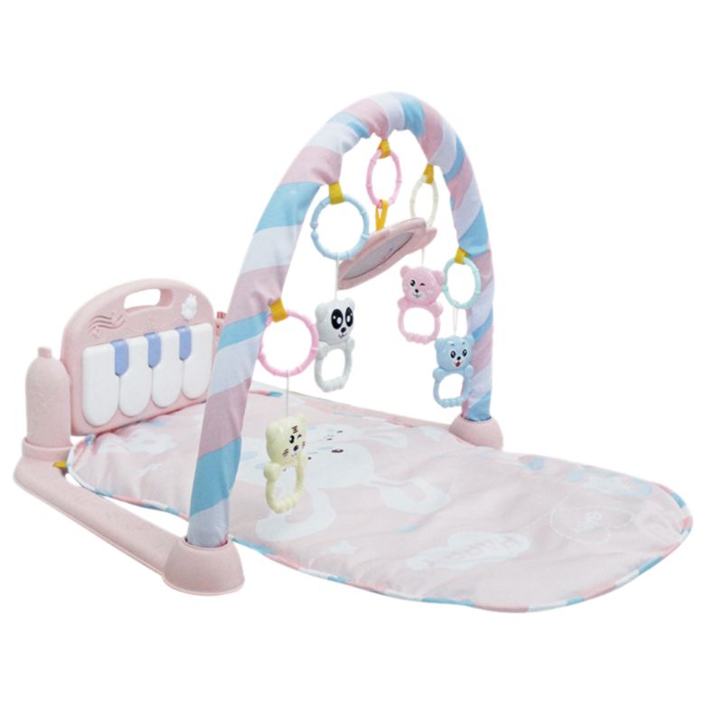 3 In 1 Baby Fitness Frame Pompoen Muur Speelkleed Baby Gym Speelgoed Zachte Verlichting Rammelaars Piano Musical Educatief Speelgoed: C