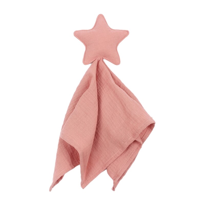 Moon Star Baby Comfort Safety Blanket Soothe Soothing Towel nfant Supplies for Baby Girls Boys Sleeping Playing Plush Toy: Pink-Star