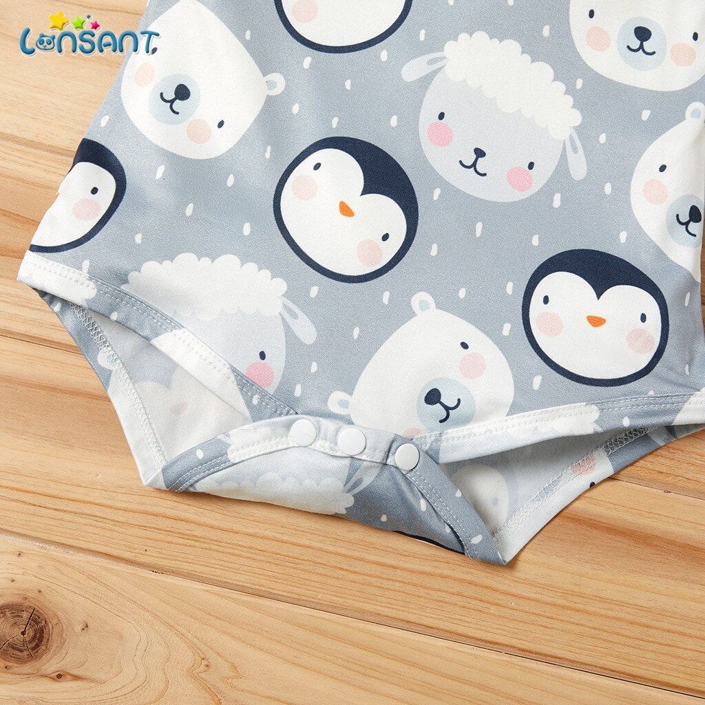 LONSANT Baby Bodysuit Newborn Boy Girl Clothes Newborn Short Sleeve Onesie Cotton Unsisex Body Clothing N30