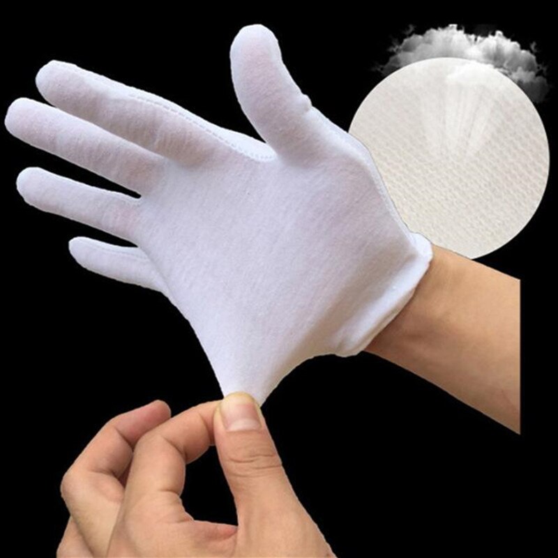12 paires/pack Maison Poussière Nettoyage Gants Enfants Gants de Coton Blanc Danse Gant Enfants Blanc Gants D'étiquette Mince D'épaisseur Moyenne