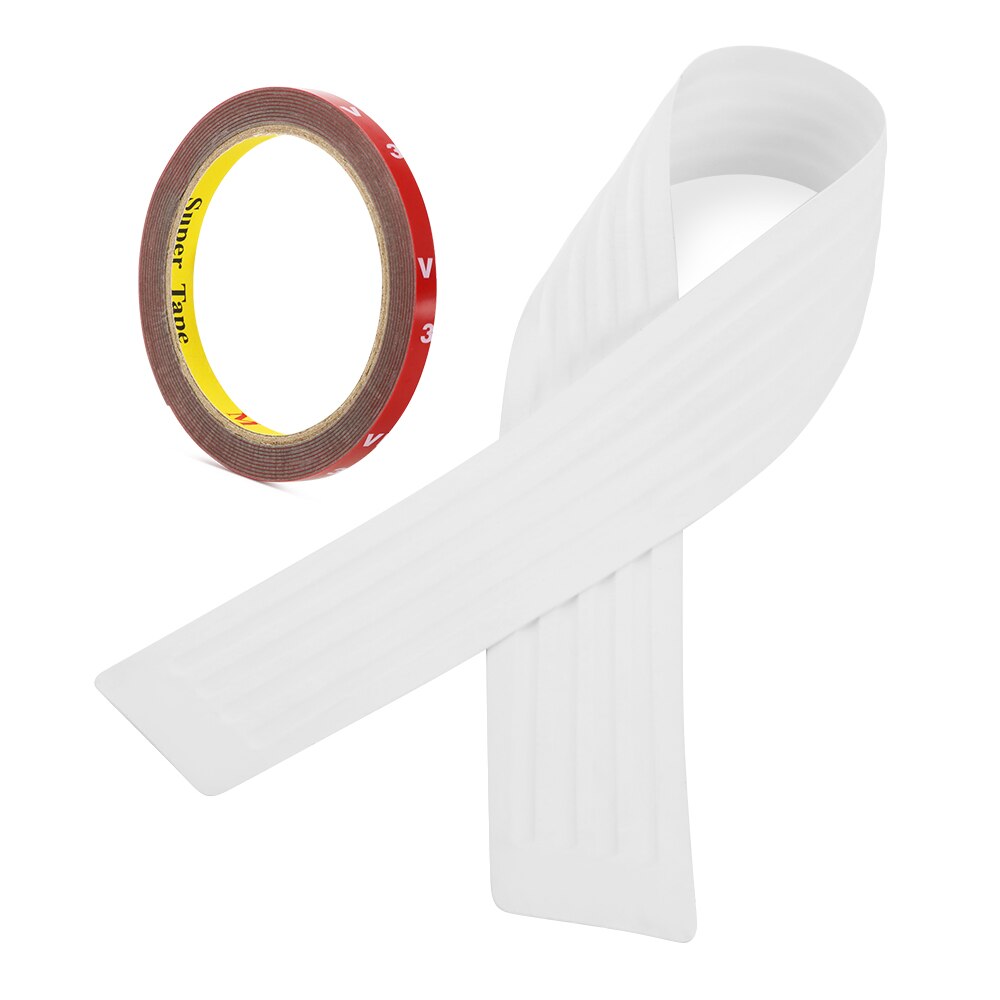 Boîtier à autocollants de protection de pare-chocs arrière de voiture pour Skoda Octavia Yeti Roomster Fabia Rapid superbe KODIAQ Citigo KAMIQ KAROQ SCALA VISIO: 104CM White