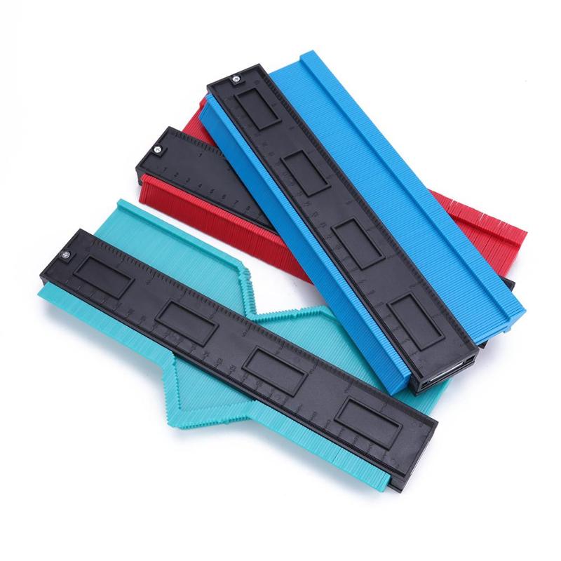 12/14/25cm plast kontur profil måler måler duplikat merking måle måleverktøy laminat tre fliser radian linjal verktøy