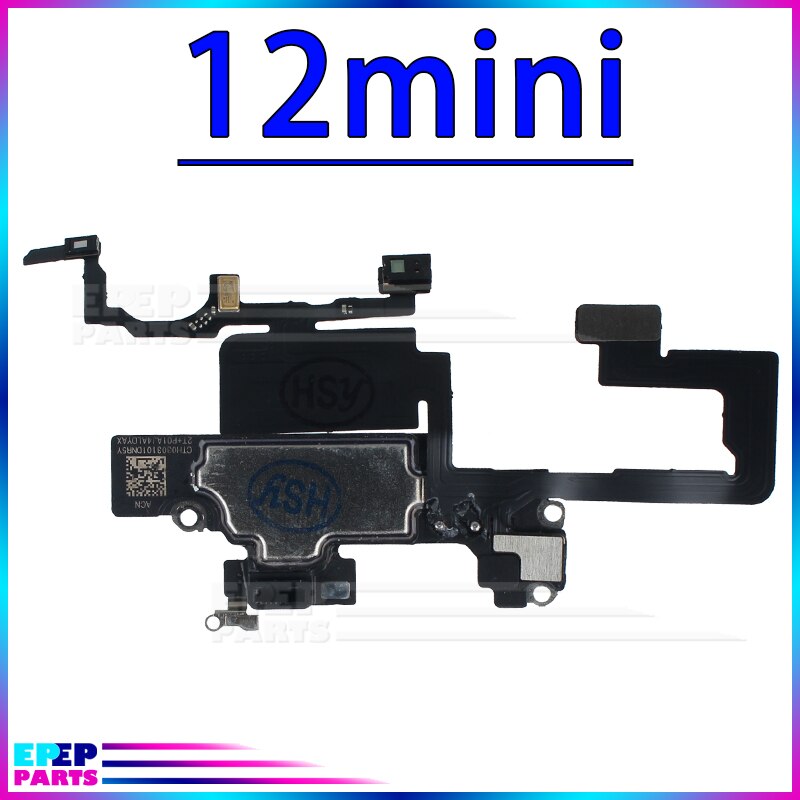 1Stck Hörer Mit Nähe Licht Sensor biegen Kabel Für iPhone X XR XS 11 11Profi 12 12Mini 12Profi max Ohr Lautsprecher: 12Mini