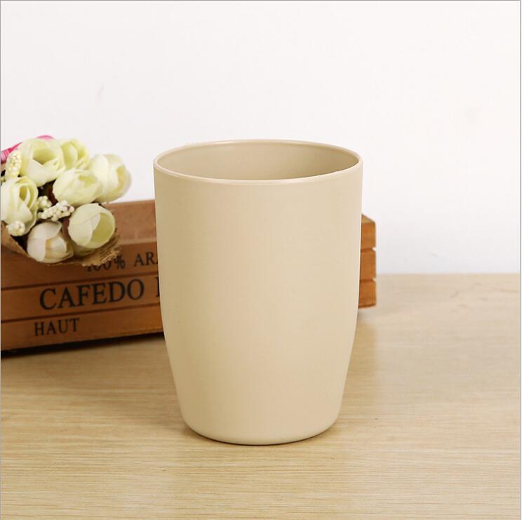 Tazas redondas gruesas respetuosas con el medio ambiente, soporte para cepillos de dientes, taza de enjuague PP, accesorios para baño, taza para cepillos: Marrón