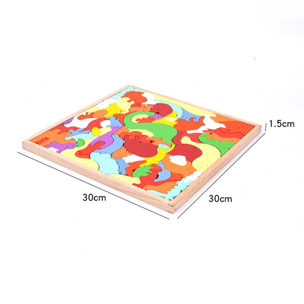 1Set Handgemaakte Ouder-kind Interactieve Houten Kleurrijke Animal Vorm 3D Puzzels Voor Kinderen Vroege Onderwijs Houten Kid Speelgoed voor Kids