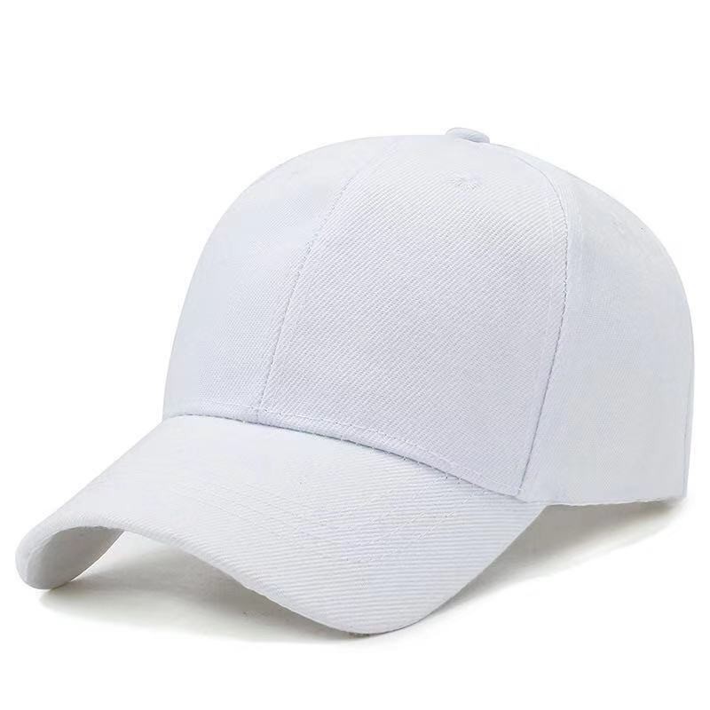 Blank Unisex Adjustable Dad Hat Solid Color Twill Plain Acrylic Baseball Cap Women Men Summer Autumn Spring Sun Visor Hats: WHITE