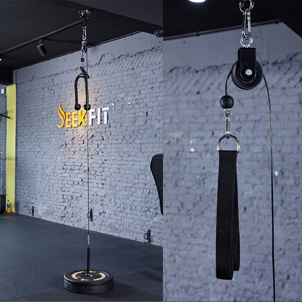 Adjustable DIY 3m LAT Pulley Cable Machine Cable Pulley System Home Gym Fitness Weight Lifting Triceps Biceps Workout Equipment